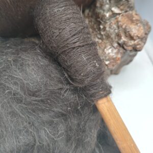 Dark silver grey handspun