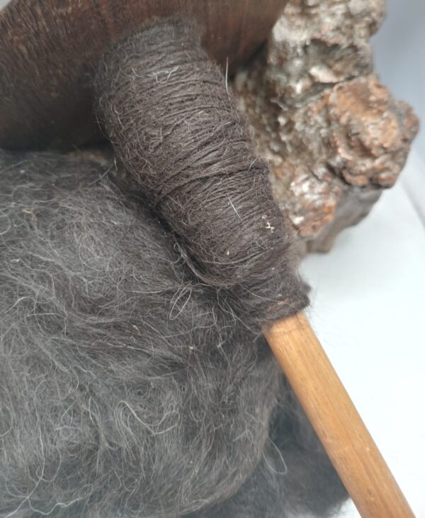 Dark silver grey handspun