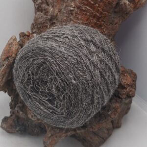 Handspun medium silvergrey laceweight yarn