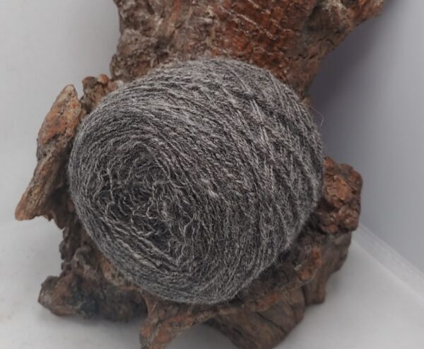 Handspun medium silvergrey laceweight yarn