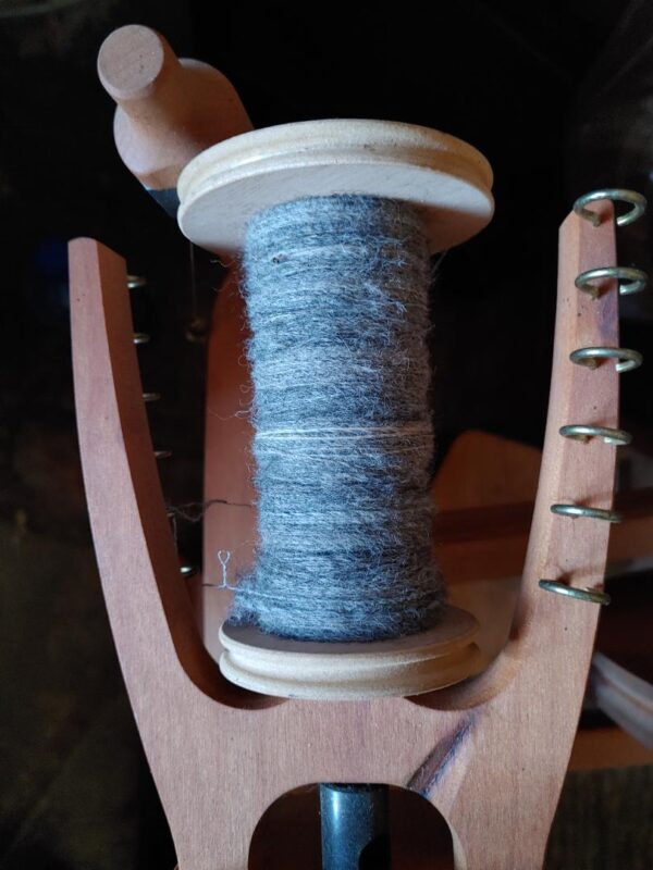 Handspun alpaca yarn grey